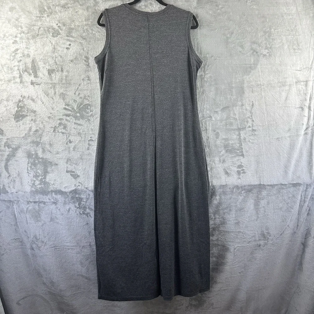 New York & Co Dress Women's L Gray Sheath Sleeveless